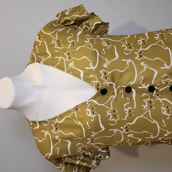 SHEIN Golden Cat Dress with Drop Waist - Picture 3 of 11